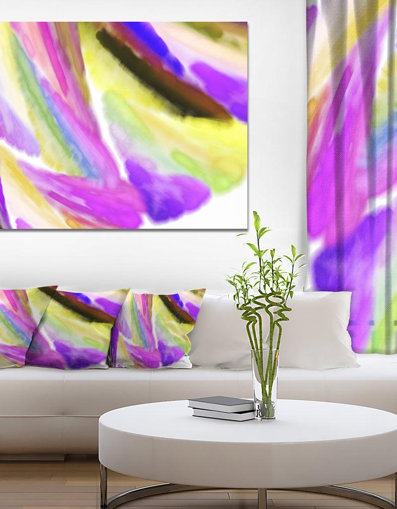 DesignQ Purple Vibrant Brushstrokes - Extra Large Abstract Canvas Art Print