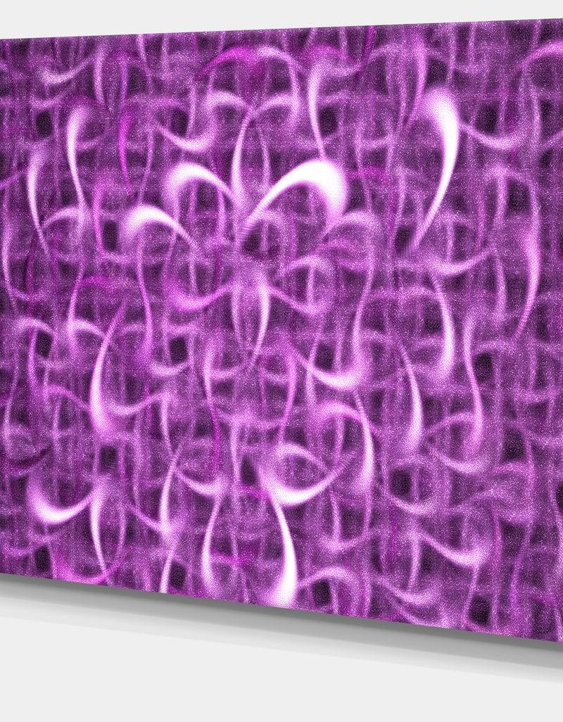 DesignQ Purple Watercolor Fractal Pattern'Large Abstract Canvas Art Print