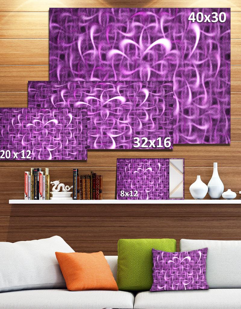 DesignQ Purple Watercolor Fractal Pattern'Large Abstract Canvas Art Print