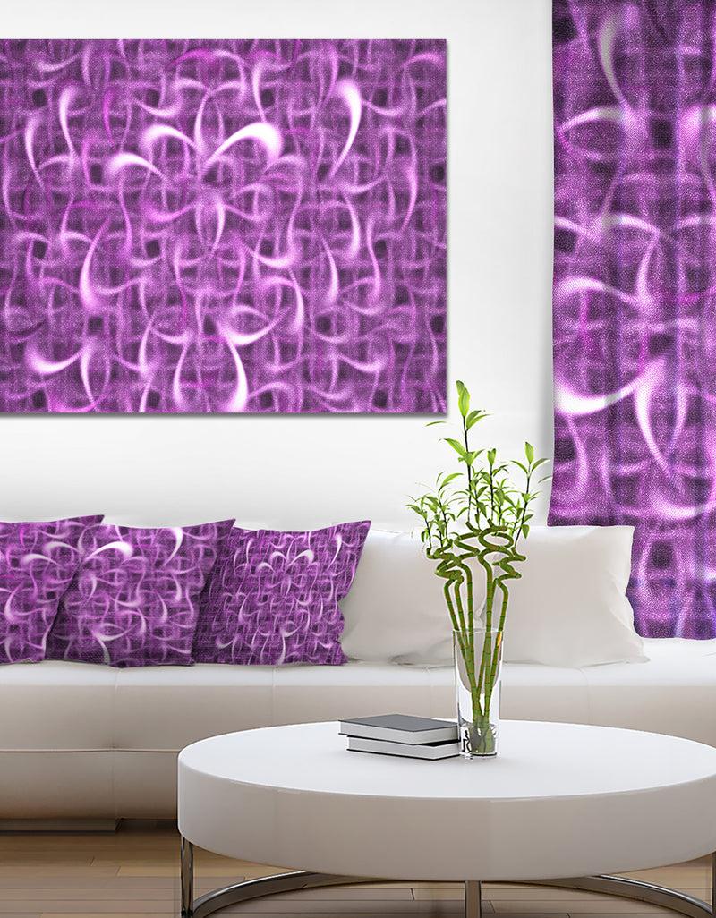 DesignQ Purple Watercolor Fractal Pattern'Large Abstract Canvas Art Print
