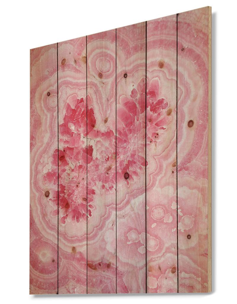 DesignQ Quartz Texture - Stone Photographic Print On Natural Pine Wood