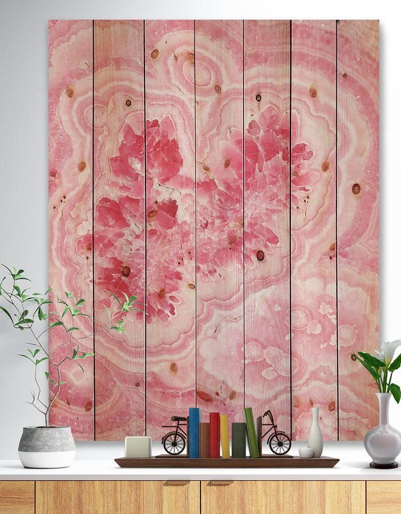 DesignQ Quartz texture - Stone Photographic Print on Natural Pine Wood