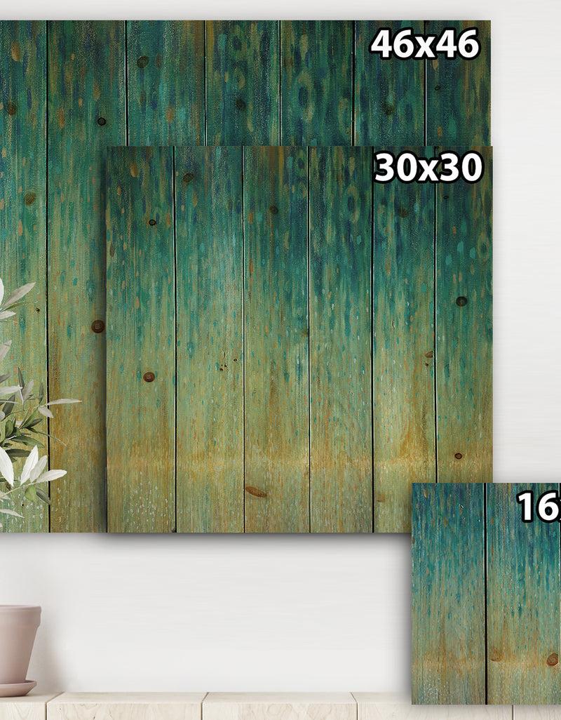 DesignQ Rain Abstract Panel - Modern & Contemporary Print On Natural Pine Wood