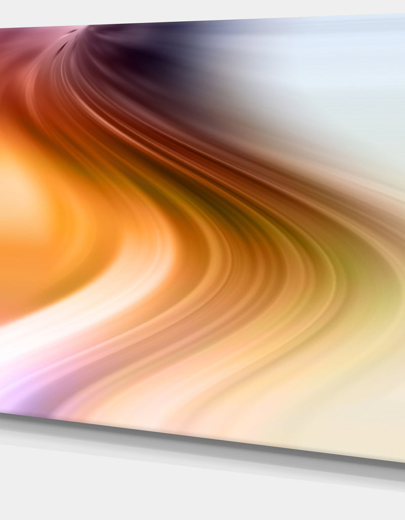 DesignQ Rays Of Speed Green Orange - Abstract Digital Canvas Print