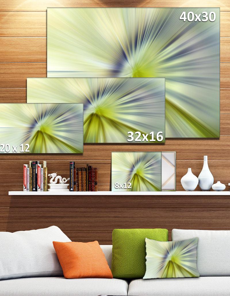 DesignQ Rays Of Speed Green Purple - Abstract Digital Canvas Print