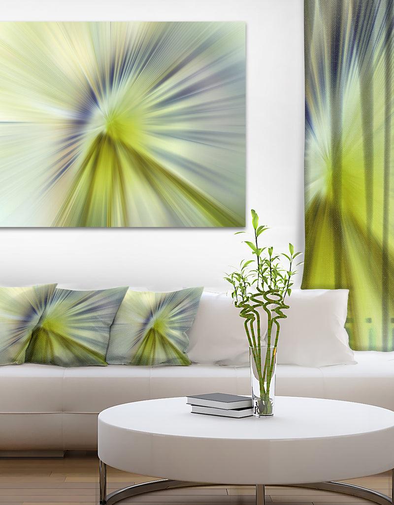 DesignQ Rays of Speed Green Purple - Abstract Digital Canvas Print