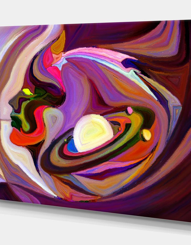 DesignQ Realms Of Color Division - Contemporary Painting Print On Wrapped Canvas