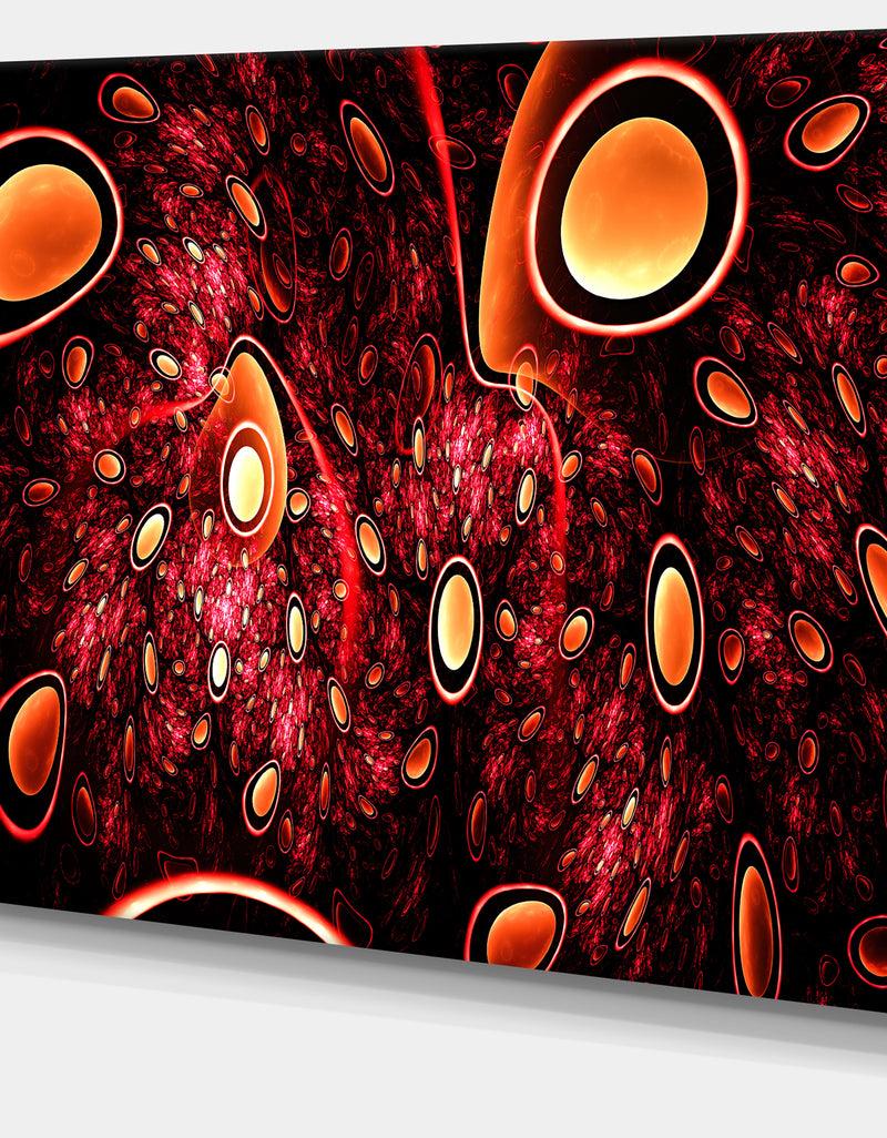 DesignQ Red 3D Surreal Abstract Design - Abstract Wall Art On Canvas