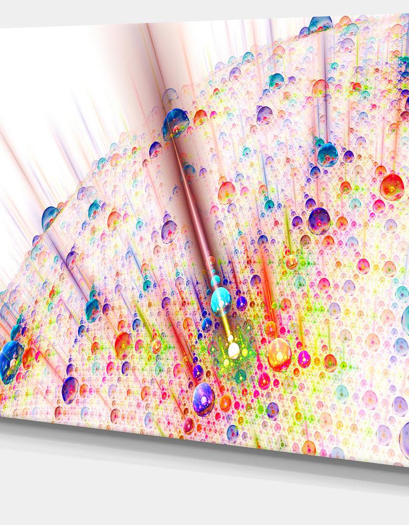 DesignQ Red Blue Solar Bubbles Planet - Extra Large Abstract Canvas Wall Art