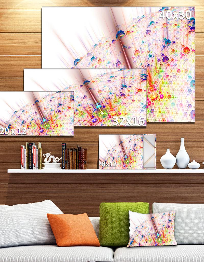 DesignQ Red Blue Solar Bubbles Planet - Extra Large Abstract Canvas Wall Art