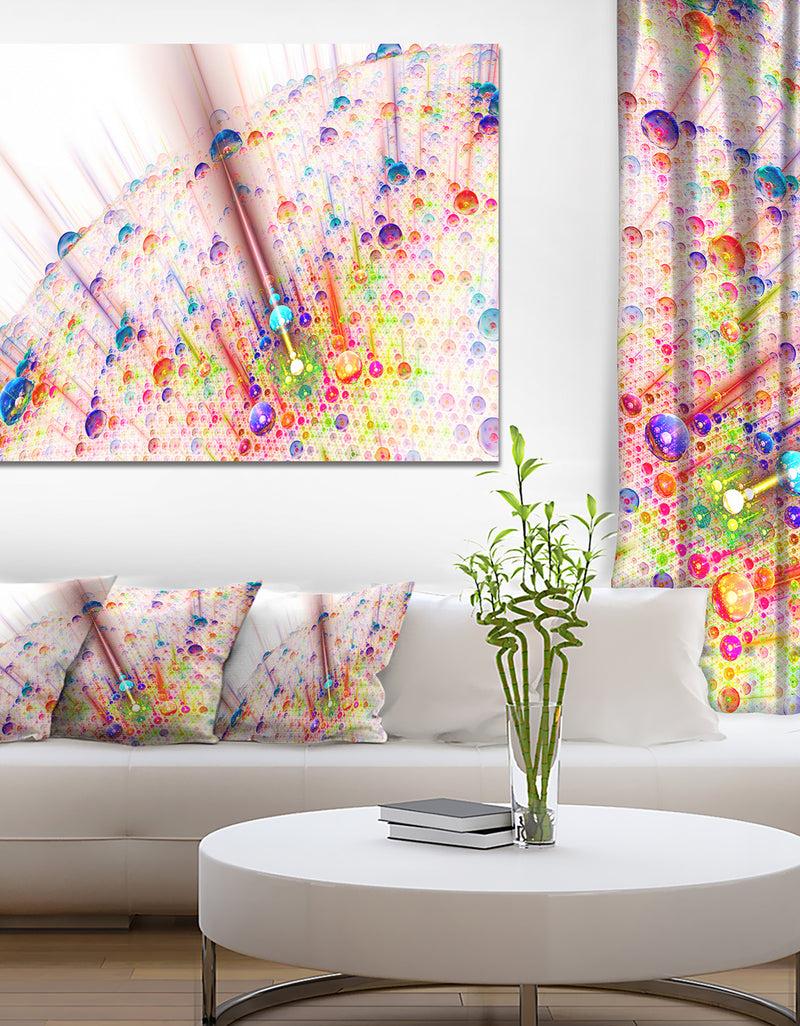 DesignQ Red Blue Solar Bubbles Planet - Extra Large Abstract Canvas Wall Art