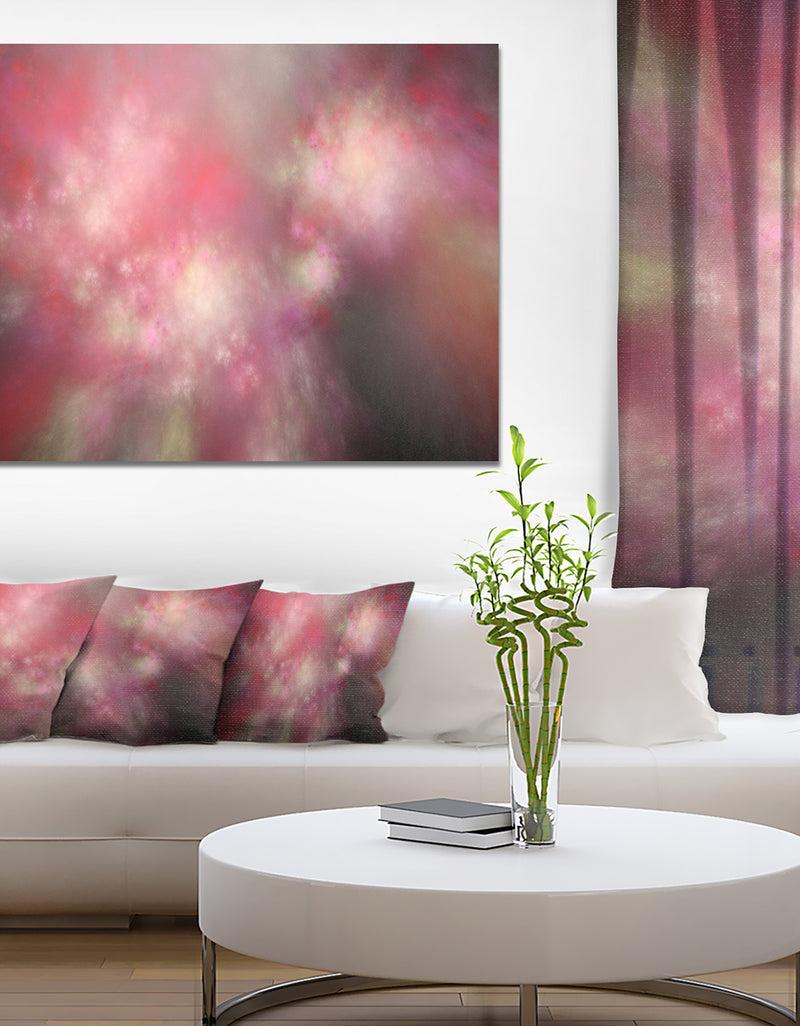 DesignQ Red Blur Sky with Stars'Extra Large Abstract Canvas Art Print