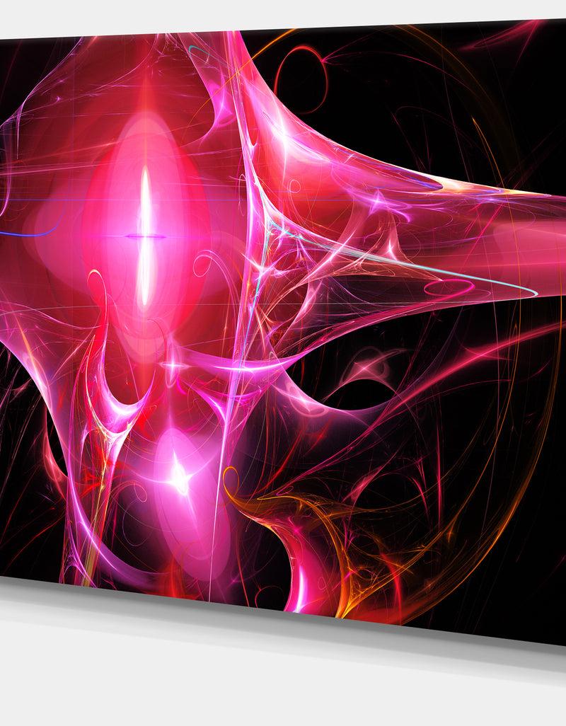 DesignQ Red Bright Candle - Abstract Digital Art Canvas Print