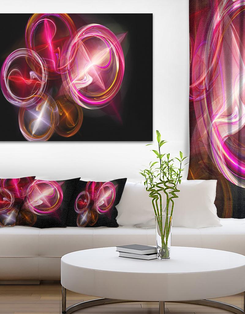 DesignQ Red Fractal Desktop Wallpaper - Abstract Digital Art Canvas Print