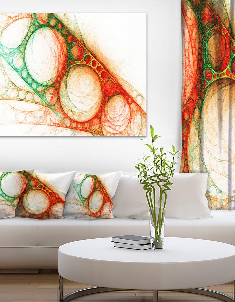 DesignQ Red Green Metal Constructions - Abstract Digital Art Canvas Print