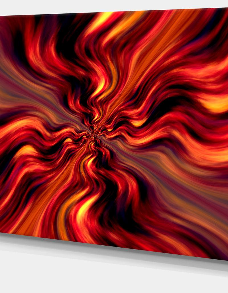 DesignQ Red Infinity Illustration - Abstract Digital Art Canvas Print