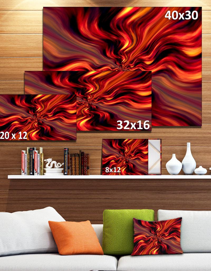 DesignQ Red Infinity Illustration - Abstract Digital Art Canvas Print