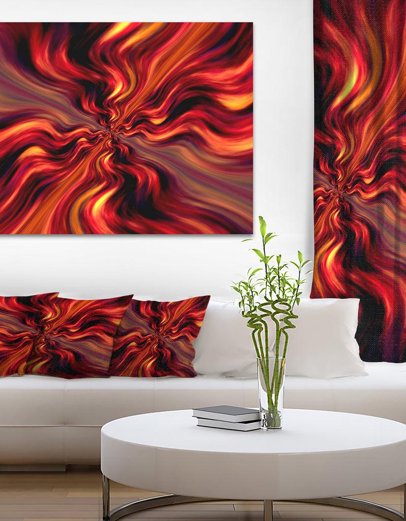 DesignQ Red Infinity Illustration - Abstract Digital Art Canvas Print
