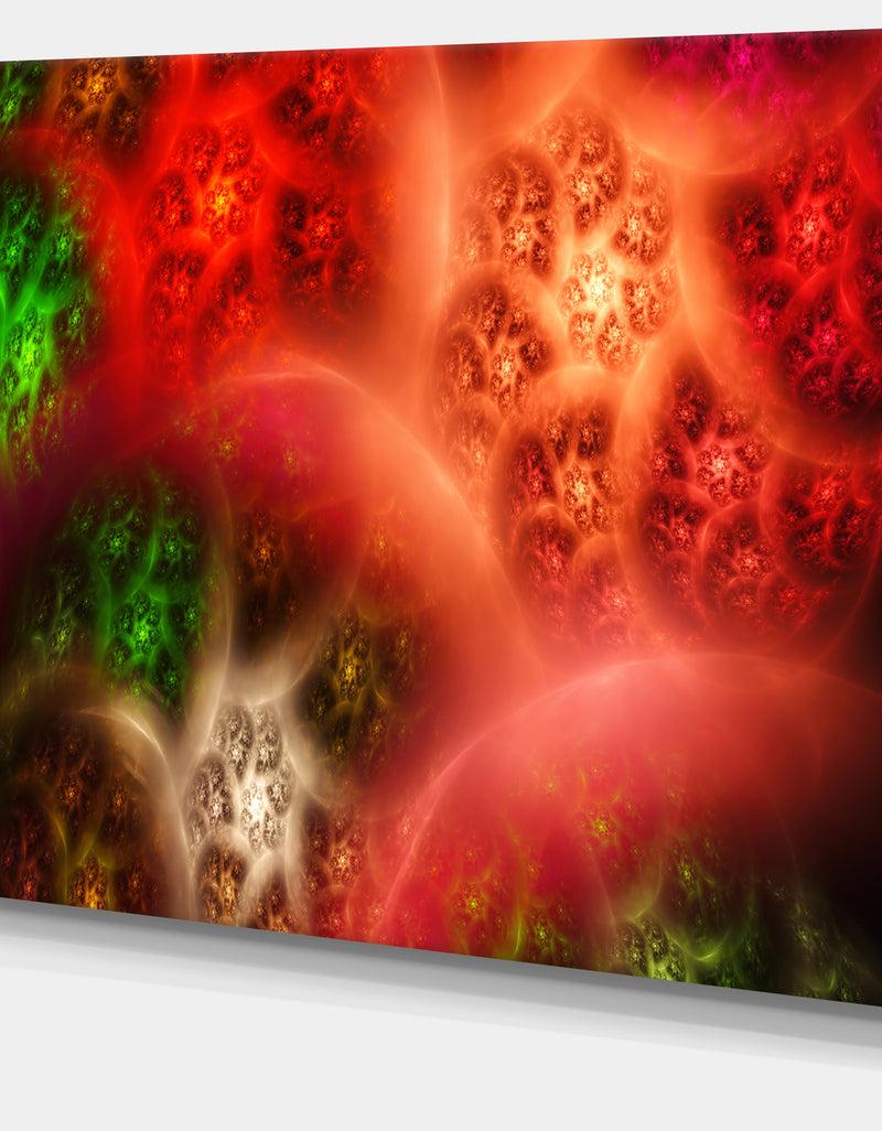 DesignQ Red Magic Stormy Sky - Extra Large Abstract Canvas Art Print