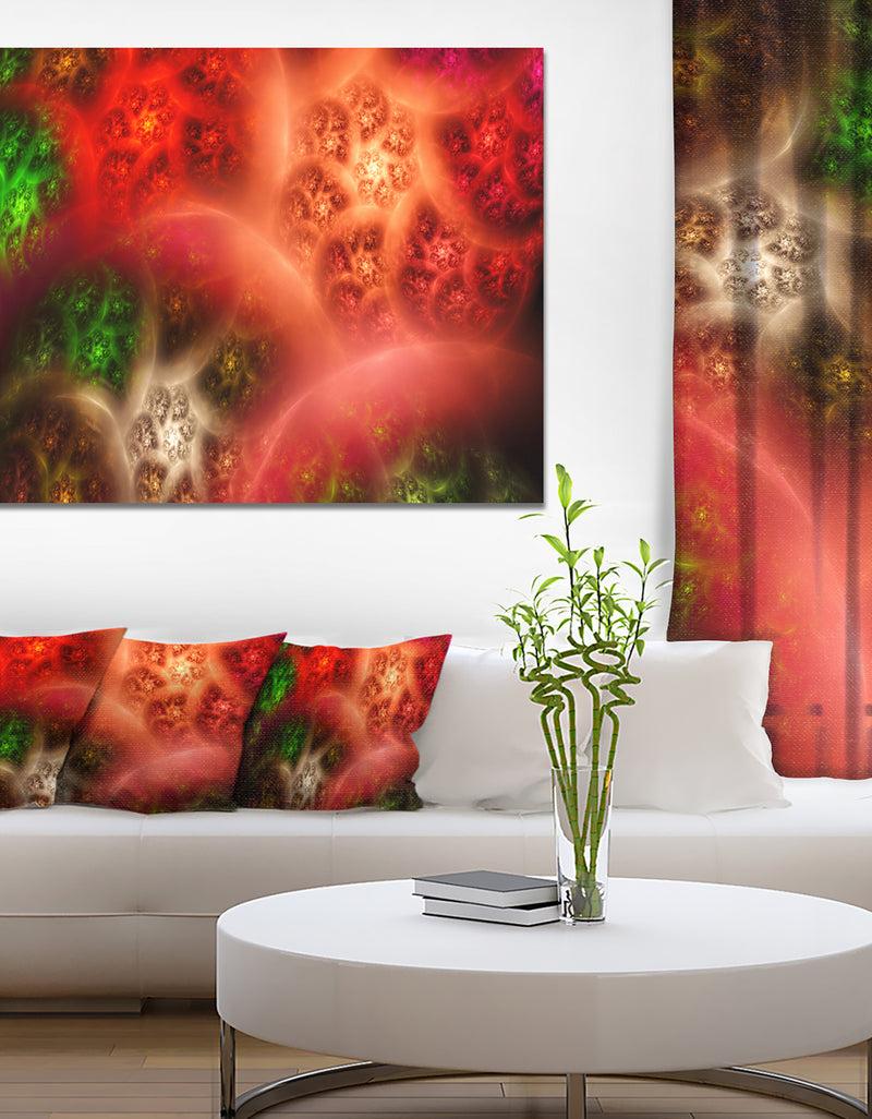 DesignQ Red Magic Stormy Sky - Extra Large Abstract Canvas Art Print