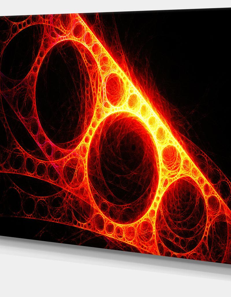 DesignQ Red Metal Construction - Abstract Digital Art Canvas Print