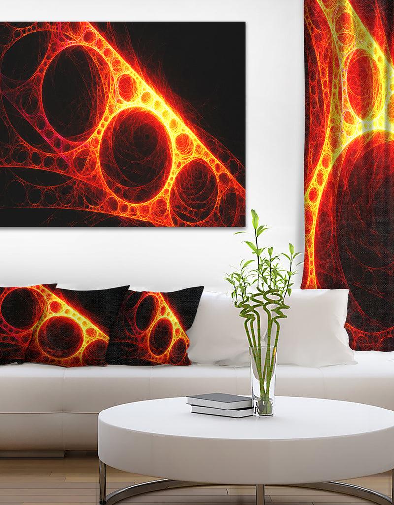 DesignQ Red Metal Construction - Abstract Digital Art Canvas Print