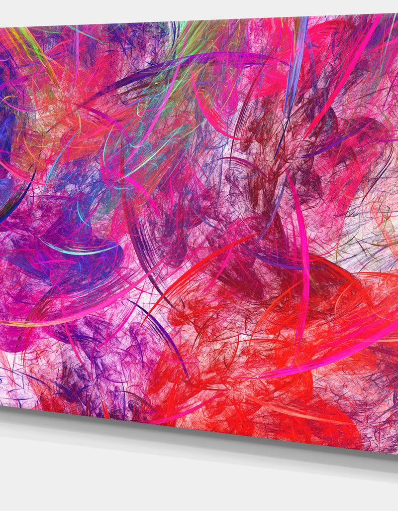 DesignQ Red Swirling Clouds - Abstract Digital Art Canvas Print