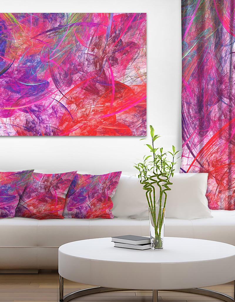 DesignQ Red Swirling Clouds - Abstract Digital Art Canvas Print