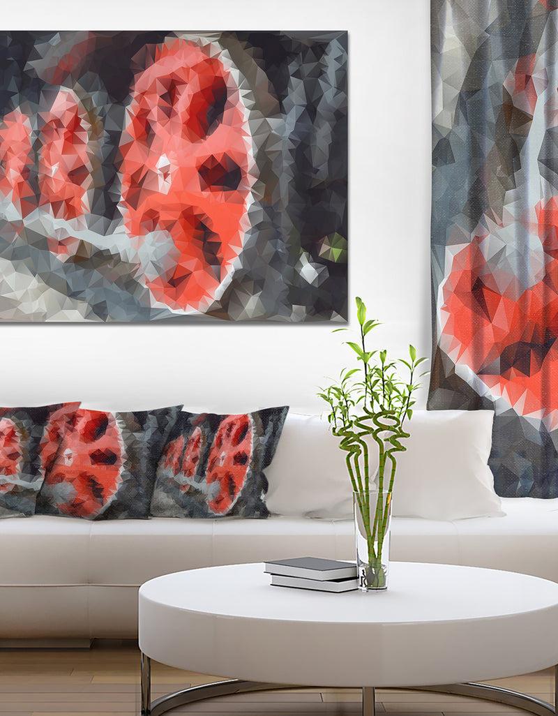 DesignQ Red Wheels Of Old Steam Train - Large Wall Artwork