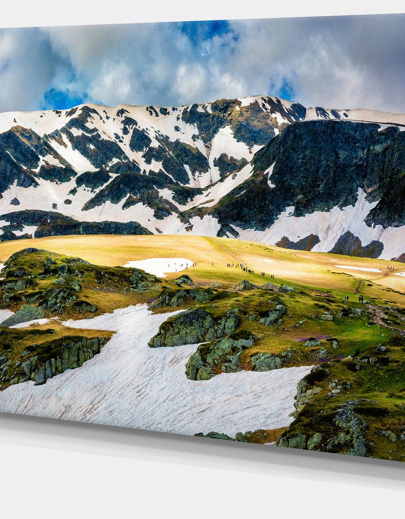 DesignQ Rila Lakes And Mountains In Bulgaria - Landscape Art Print Canvas