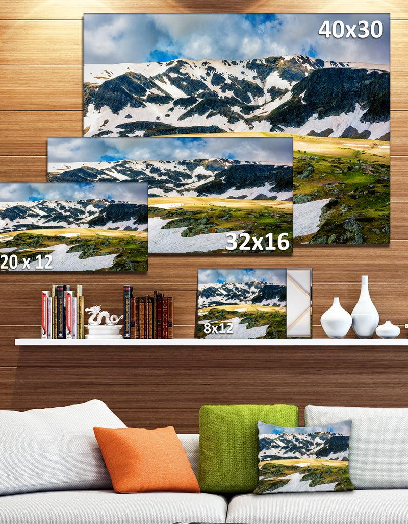 DesignQ Rila Lakes And Mountains In Bulgaria - Landscape Art Print Canvas
