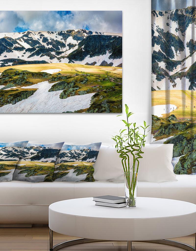 DesignQ Rila lakes and Mountains in Bulgaria - Landscape Art Print Canvas