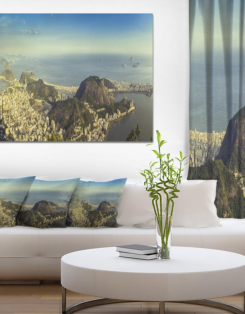 DesignQ Rio De Janeiro with Copacabana - Landscape Canvas Wall Artwork