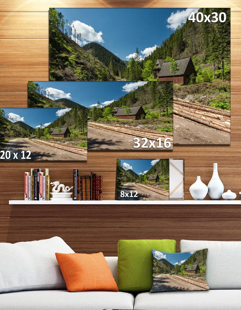 DesignQ Road In Chocholowska Valley - Landscape Art Print Canvas