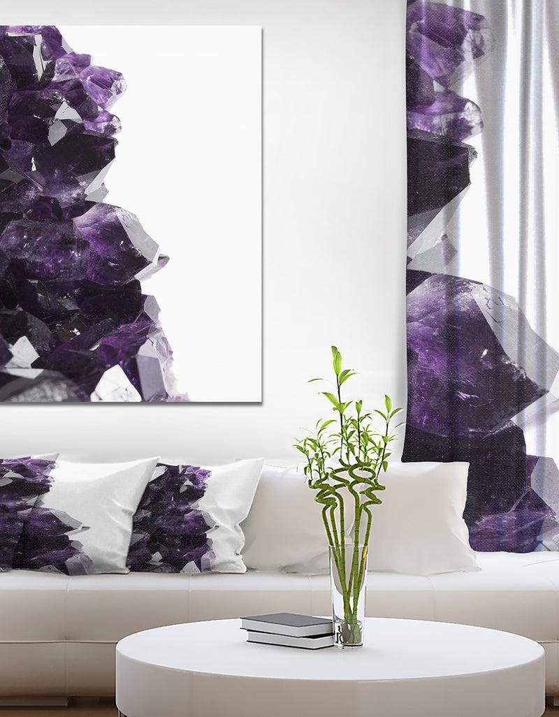 DesignQ Rock on the white - Stone Photographic on Wrapped Canvas