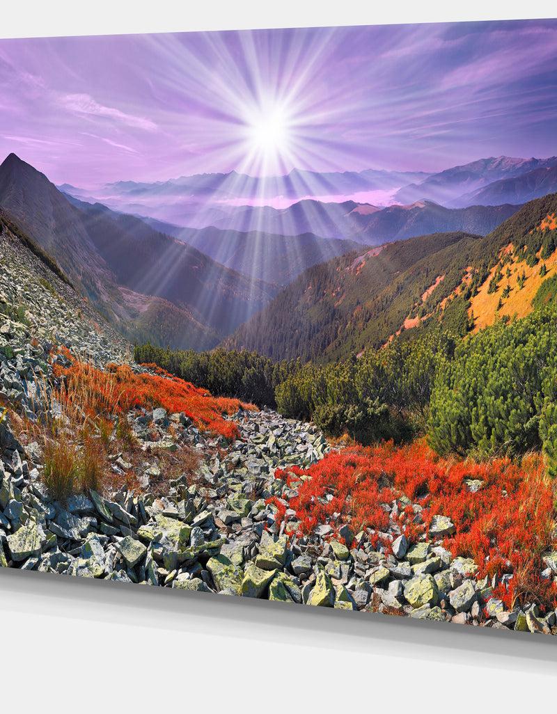 DesignQ Rocky And Colorful Carpathian - Landscape Photo Canvas Art Print