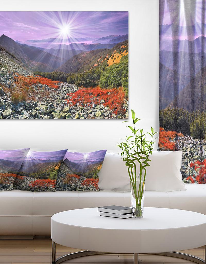 DesignQ Rocky and Colorful Carpathian - Landscape Photo Canvas Art Print