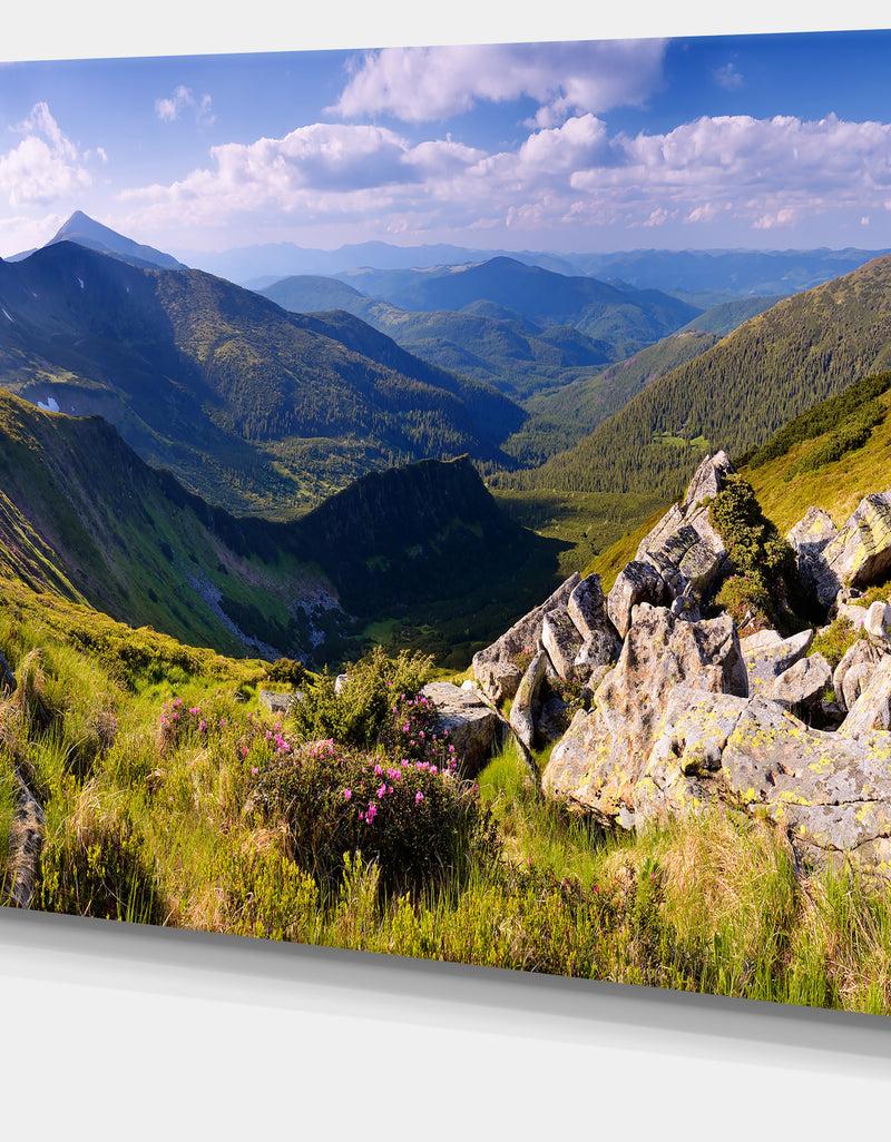 DesignQ Rocky Summer Hills Under Blue Sky - Landscape Wall Artwork