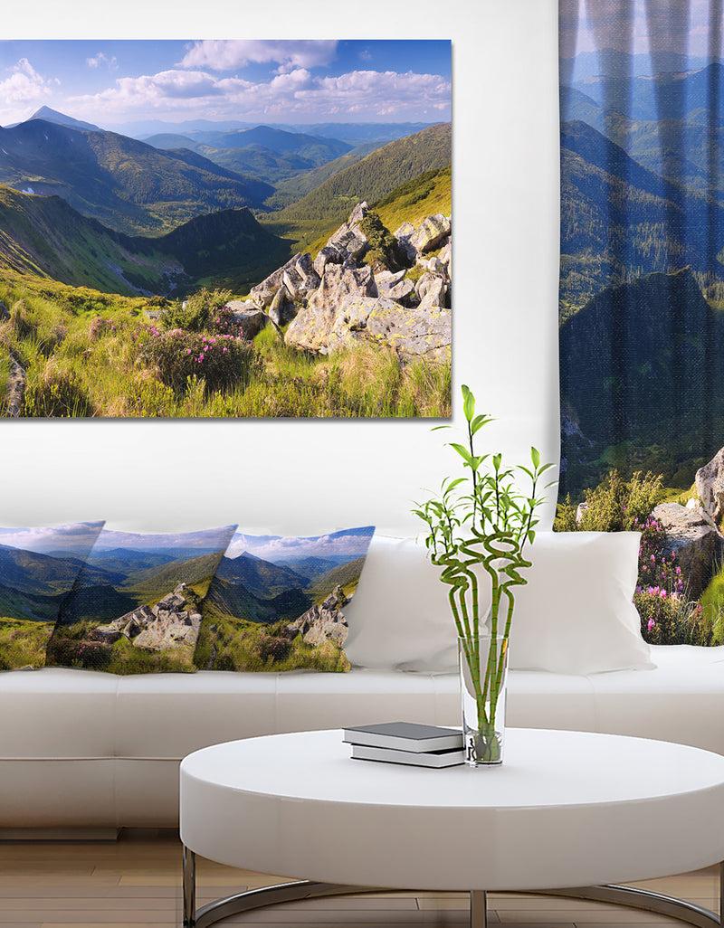 DesignQ Rocky Summer Hills under Blue Sky - Landscape Wall Artwork