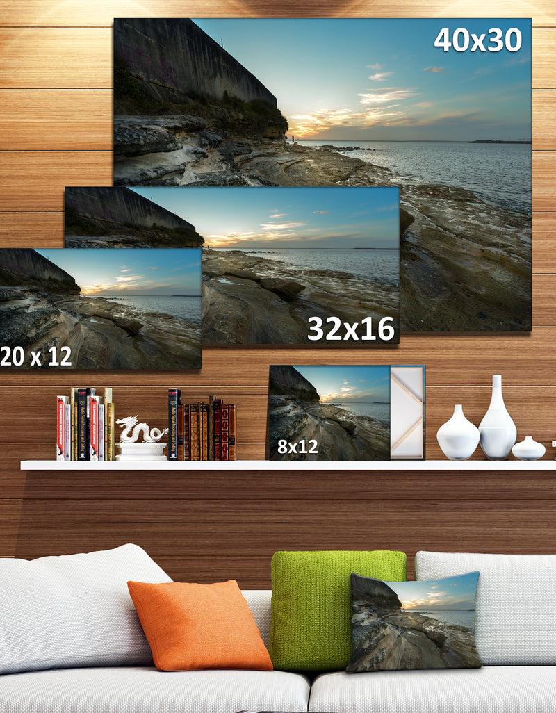 DesignQ Rocky Sydney Beach View - Seashore Canvas Wall Artwork
