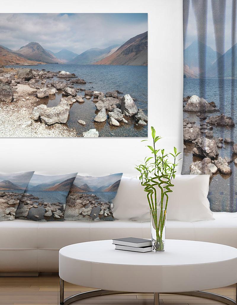 DesignQ Rocky Wast Water in Lake District - Landscape Artwork Canvas