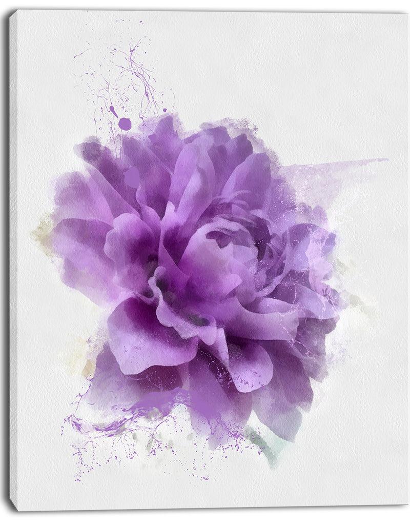 DesignQ Rose Watercolor Illustration Modern Floral Canvas Wall Art