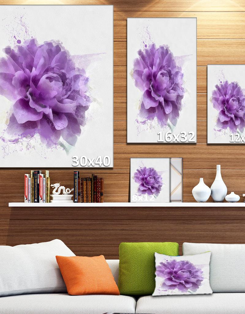 DesignQ Rose Watercolor Illustration Modern Floral Canvas Wall Art
