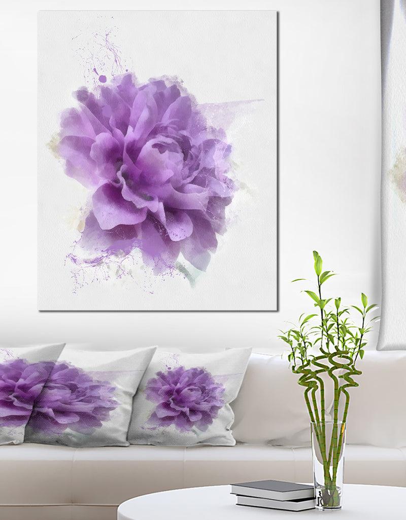 DesignQ Rose Watercolor Illustration Modern Floral Canvas Wall Art