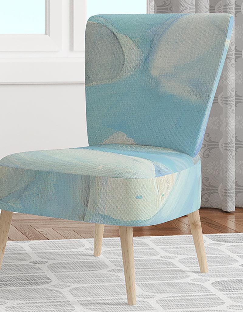 DesignQ Running Water III - Upholstered Traditional Accent Chair