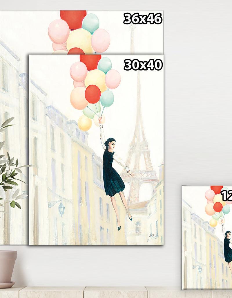 DesignQ RW Aloft In Paris II - Cottage Canvas Wall Art