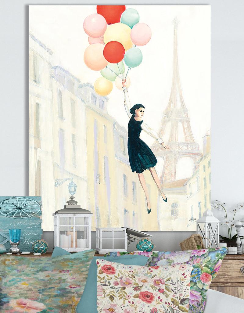 DesignQ RW Aloft In Paris II - Cottage Canvas Wall Art