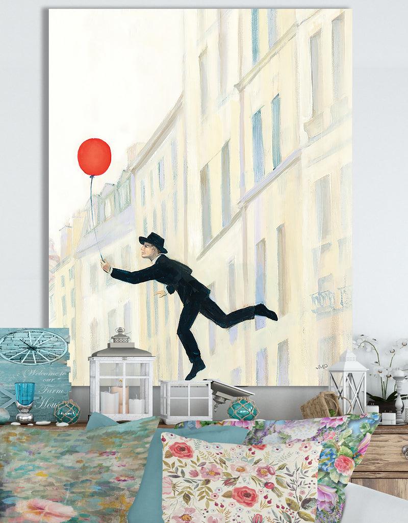 DesignQ RW Aloft In Paris III - Cottage Canvas Wall Art