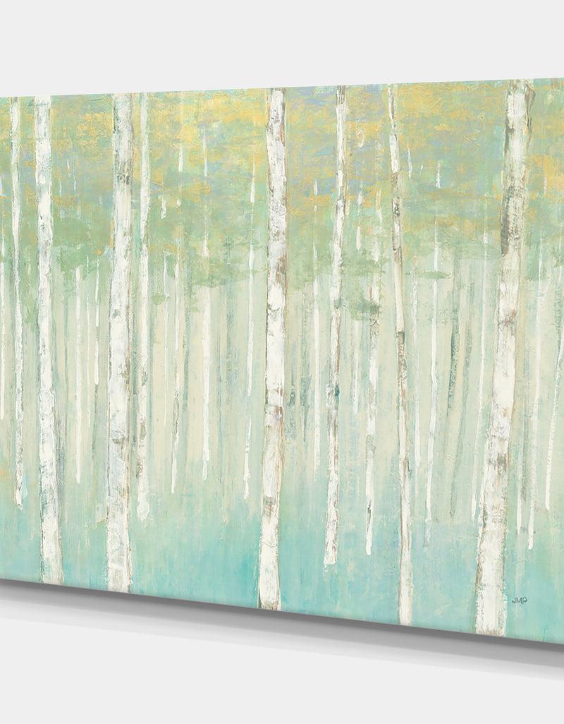 DesignQ RW Birches At Sunrise - Cottage Canvas Wall Art