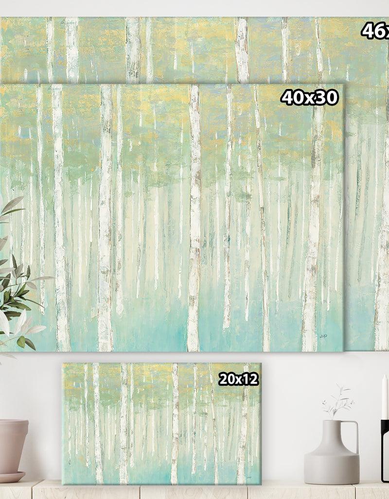 DesignQ RW Birches At Sunrise - Cottage Canvas Wall Art